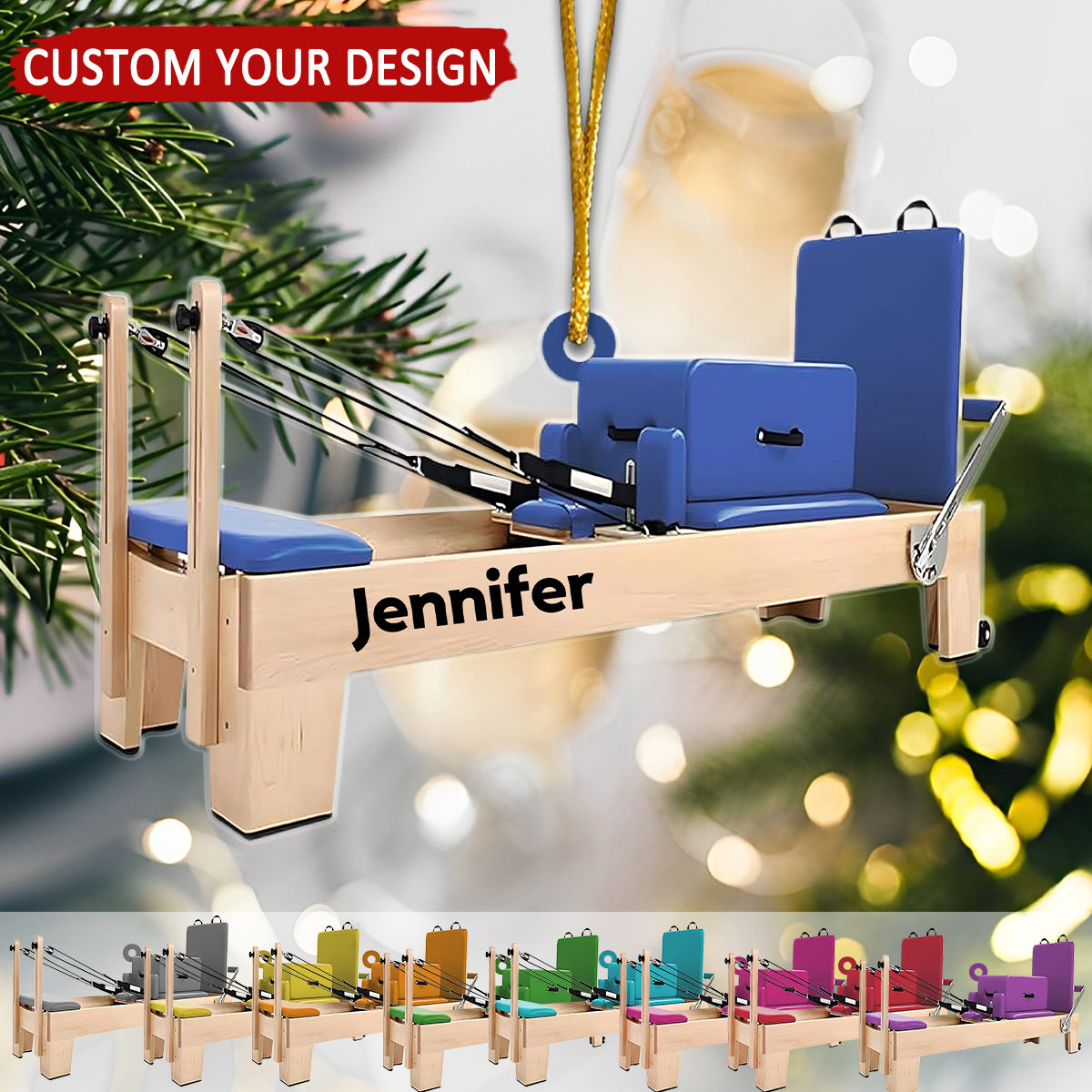 Pilates Equipment Personalized Christmas Ornament, Gift For Pilates Lover