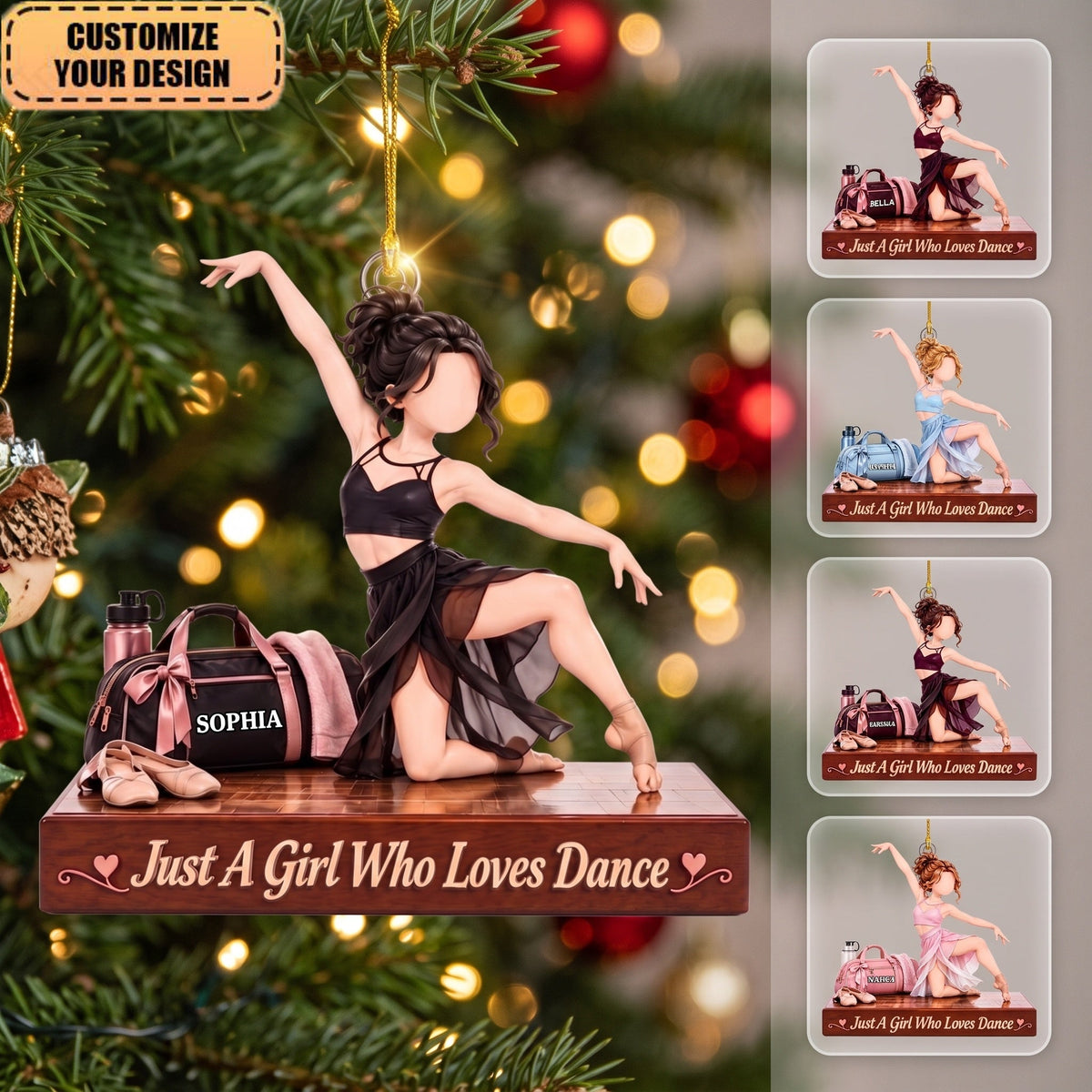 Personalized Dancer's Ornament – Custom Name Gift For Dancers, Birthday Present For A Daughter