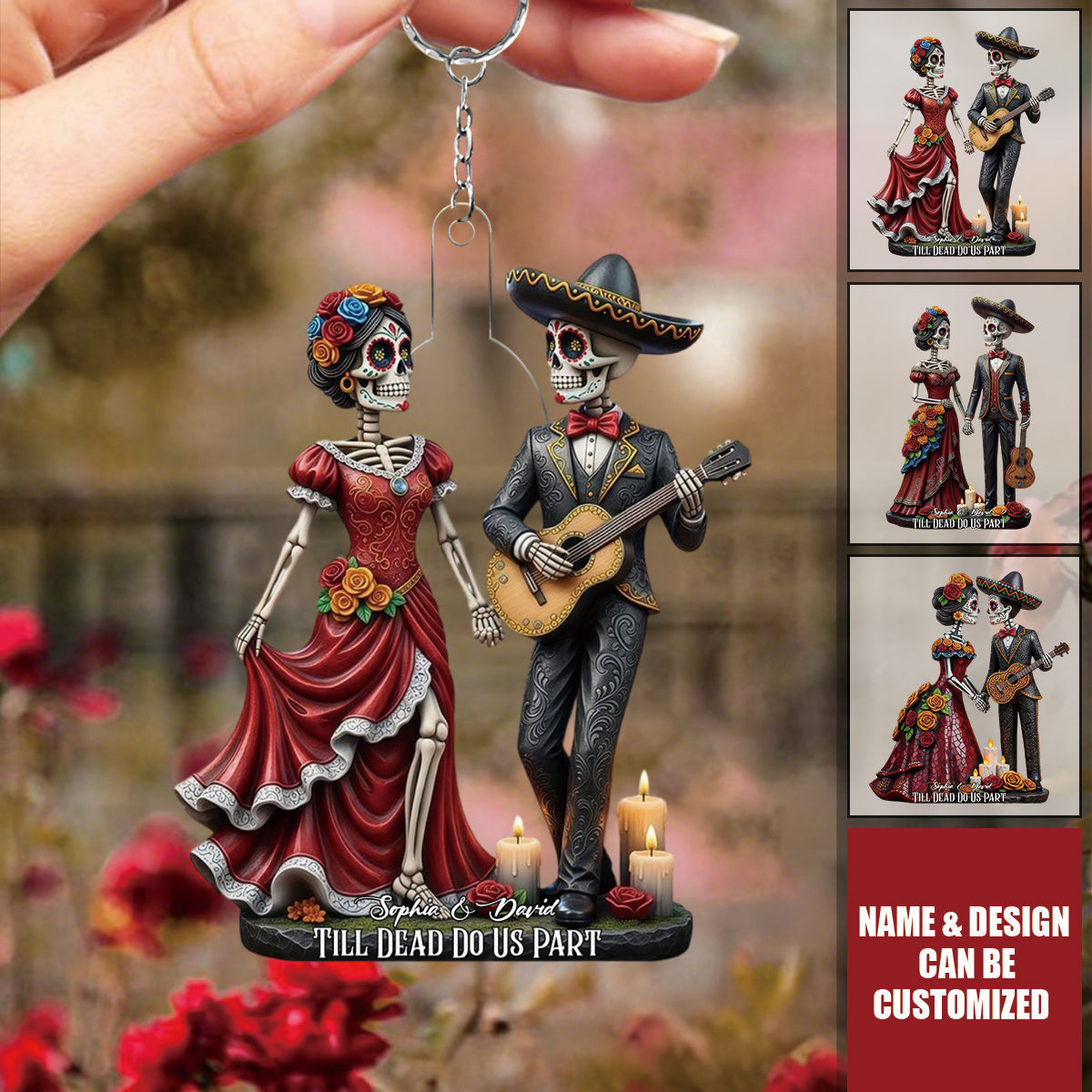 Till Dead Do Us Part - Personalized Couple Acrylic Keychain