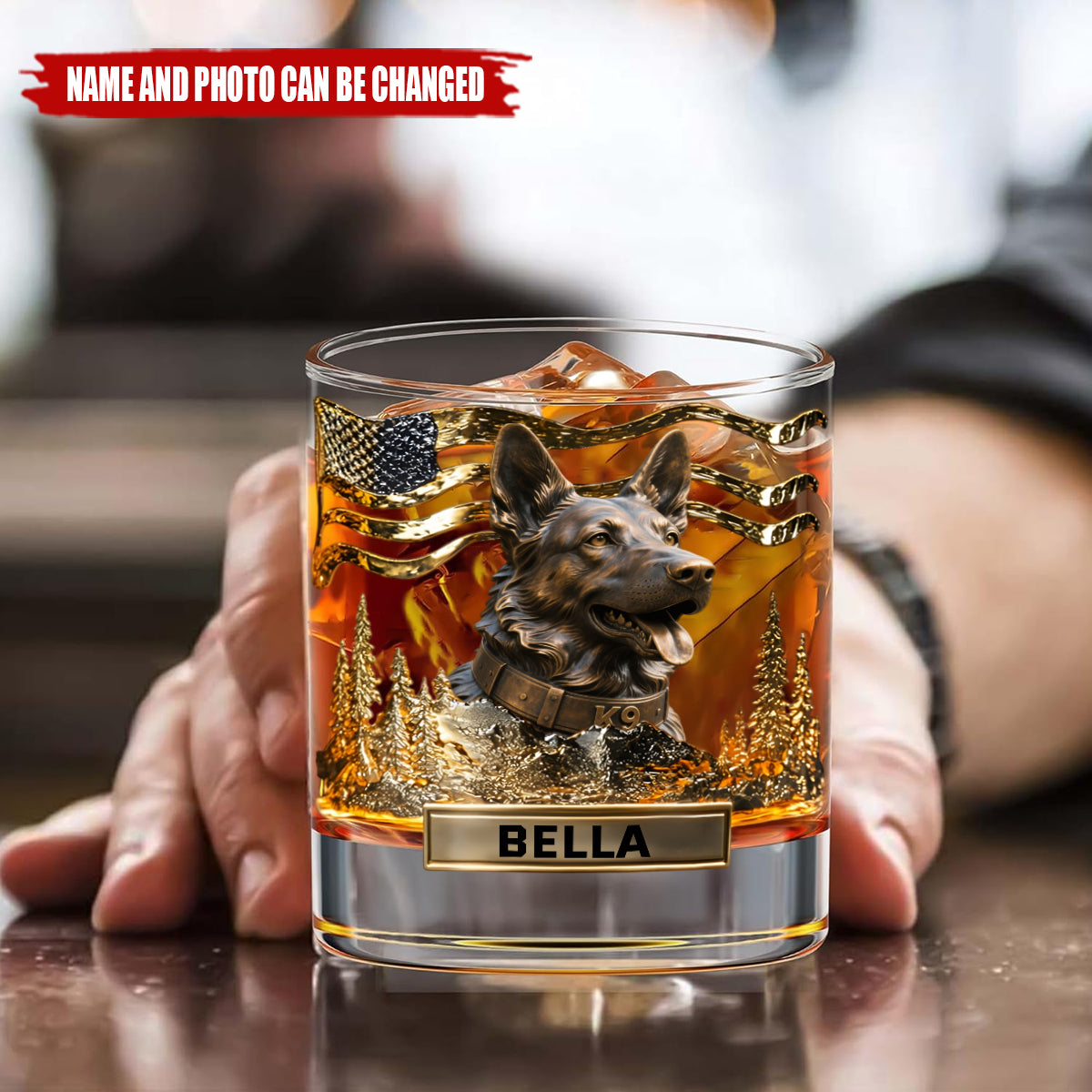 Love My Dog - Personalized Dog Whiskey Glass