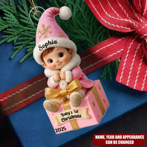 Baby Newborn Gift Box - Personalized Christmas Acrylic Ornament