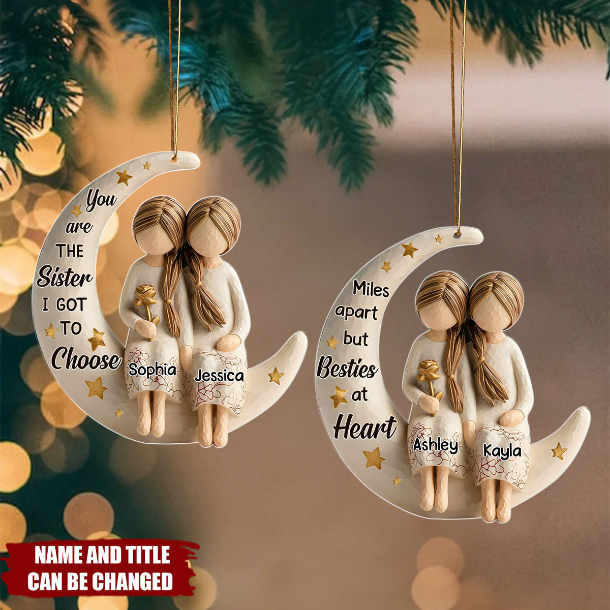 You Are The Sister I Got To Choose - Personalized Christmas Acrylic Ornament
