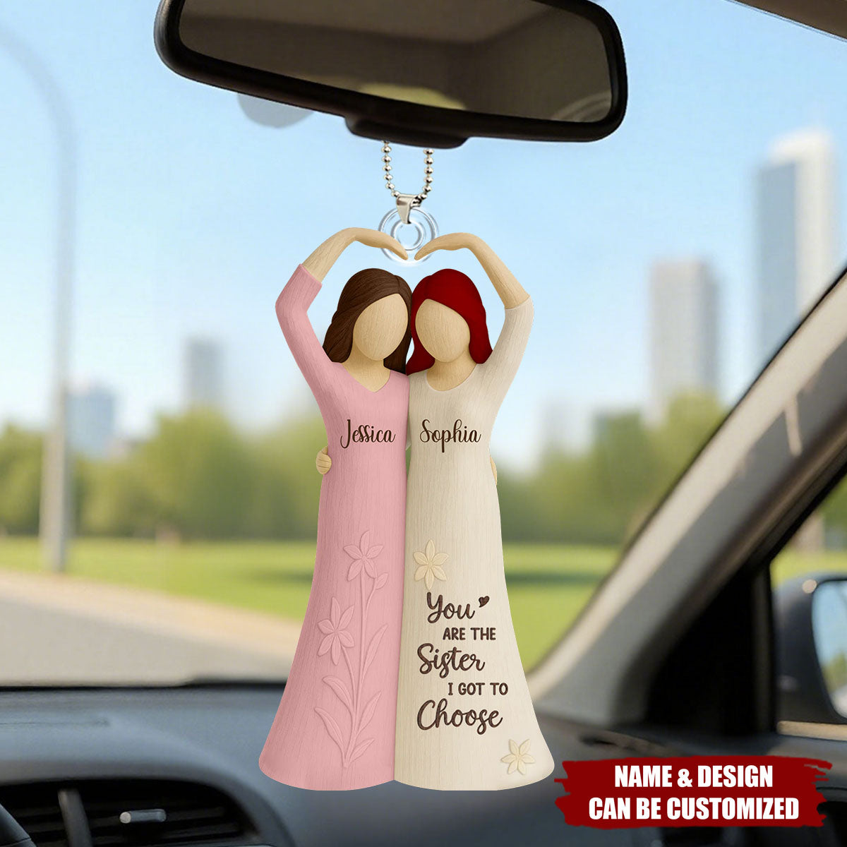 Soul Sister Friendship - Personalized Acrylic Car Ornament, Gifts For Bestie Best Friend