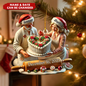 Custom Name Baker Couple Ornament Ornament, Lover Christmas Gift