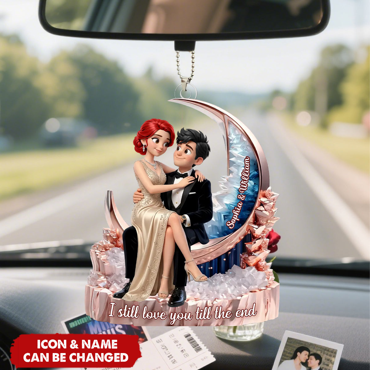 I Still Love You Till The End Romantic Couple - Personalized Car Ornament - Anniversary, Valentine's Day Gift