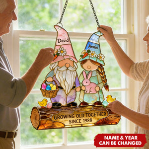Growing Old Together Suncatcher - Personalized Gifts For Couples