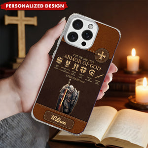 Put On The Full Armor Of God - Personalized Clear Silicone Phone Case