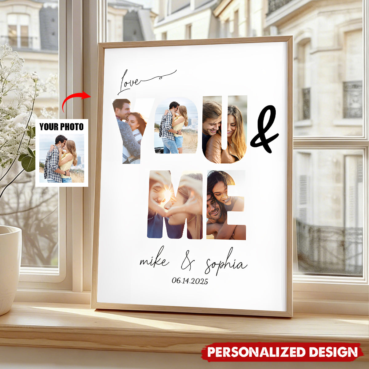 You & Me We Got This - Personalized Photo Poster For Couples, Anniversary, Valentine's Day Gifts
