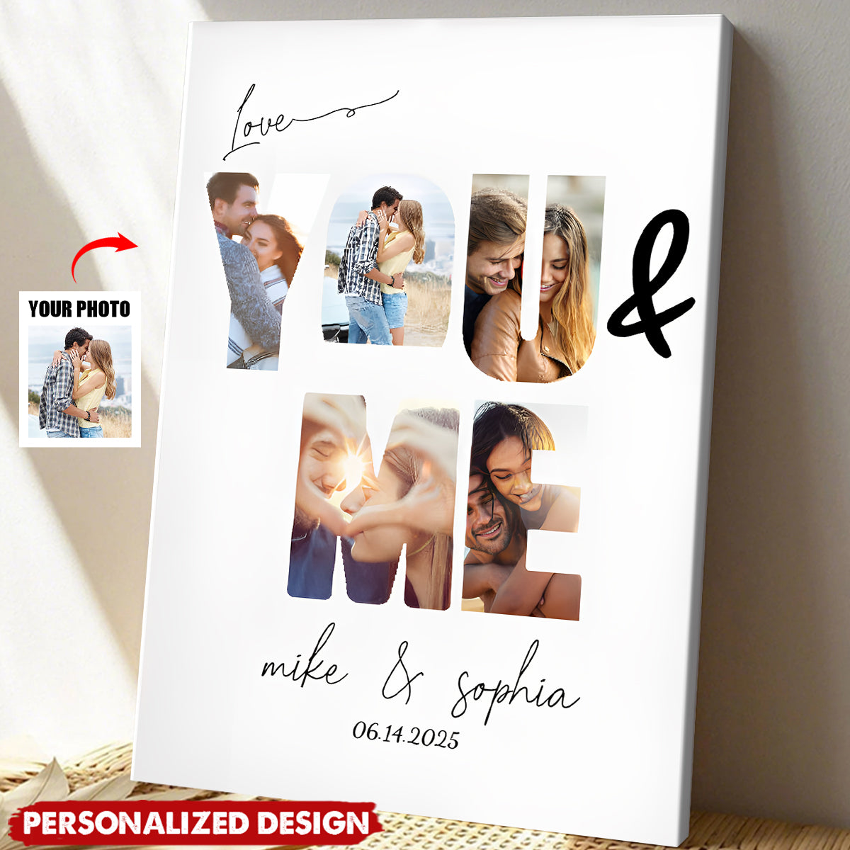 You & Me We Got This - Personalized Photo Poster For Couples, Anniversary, Valentine's Day Gifts