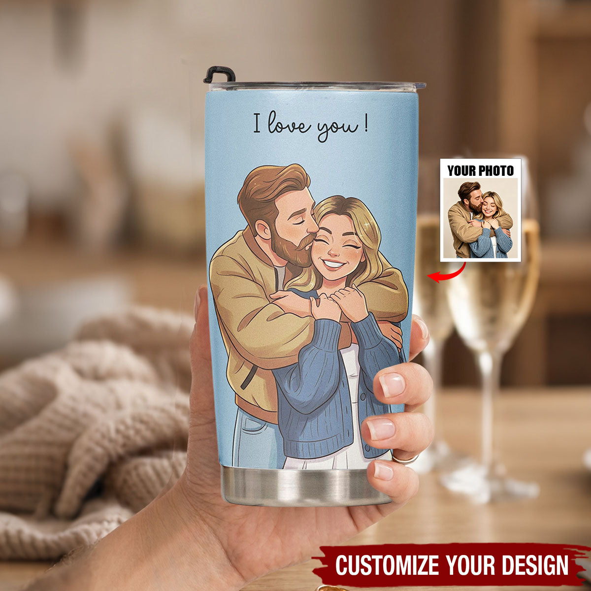 Custom Anniversary Gifts For Wife, Girlfriend - Personalized Tumbler Cup