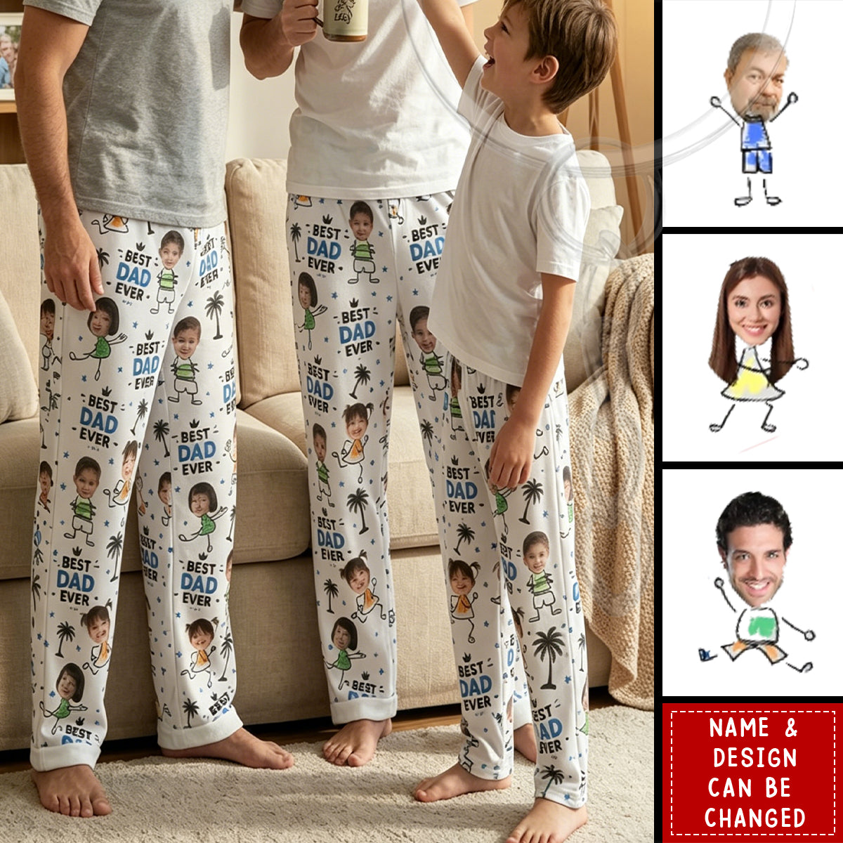 Father's Day Gifts, Best Dad Ever New Version Father's Day Gift For Dad, Husband, Grandpa - Personalized Lounge Pants