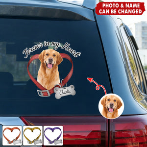 Custom Photo Forever In My Heart Memorial Car Window Decal Sticker