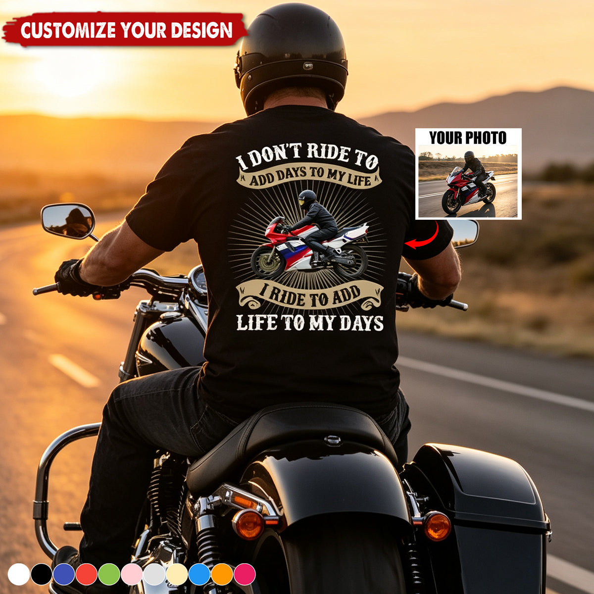 Goldwing Trike Motorcycle Personalized T-shirt, Cool Gift For Bikers, Motorcycle Lovers, Trike Rider Gift