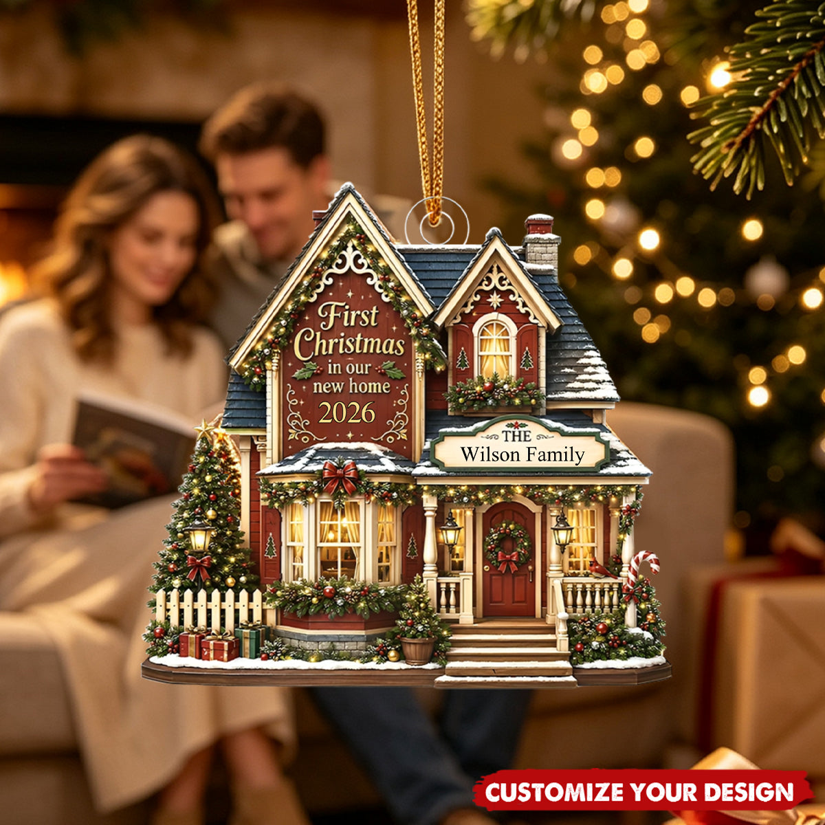First Christmas in Our New Home - Personalized Acrylic Ornament - New Home Housewarming Gift