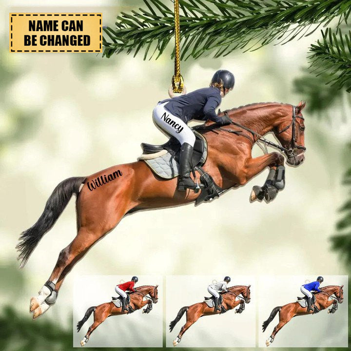 Personalized Equestrian Girl Ornament - Gift Idea For Horse Lover